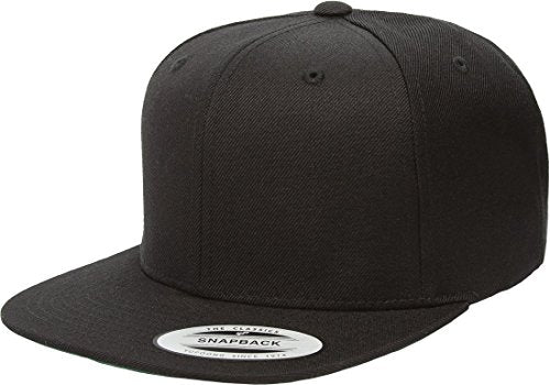 Custom Hat. 6089 Classic Snapback. Embroidered. Place Your Own Text/Logo - color: Black