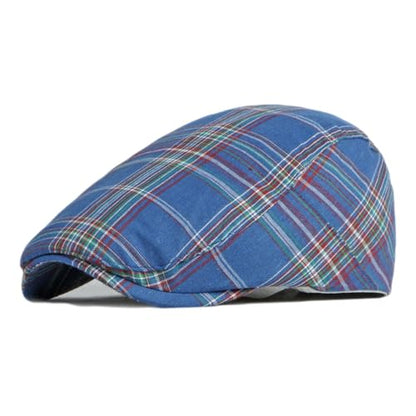 2 Pack Mens Newsboy Flat Cap Plaid Ivy Gatsby Cabbie Driving Golf Hat Beret - color: 2 Pcs Set I