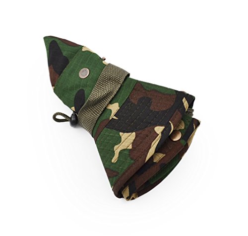 Outdoor Wide Brim Sun Protect Hat, Classic US Combat Army Style Bush Jungle Sun Cap for Fishing Hunting Camping - color: Green Camouflage