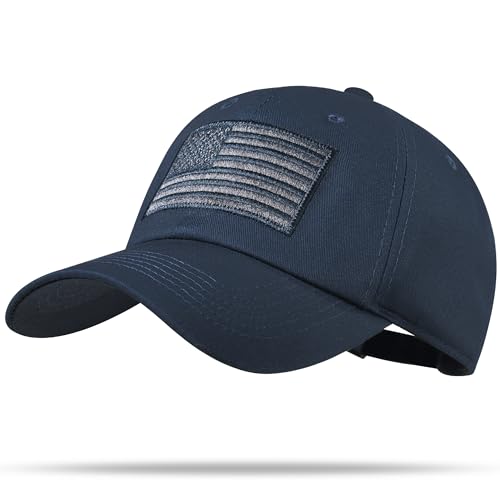 American Flag Hat, Adjustable Fit USA Baseball Cap for Men Women, Dad Hats, Outdoor Ball Caps for Casual Wear - color: Navy