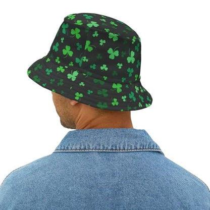 Bucket Hat for Men Women Funny Holiday Fishing Hat Cute Fisherman Cap - color: Stp Black