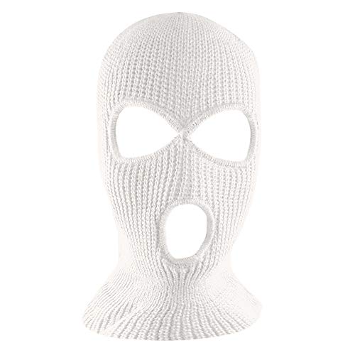Super Z Outlet Knit Sew Acrylic Outdoor Full Face Cover Thermal Ski Mask One Size Fits Most - color: White