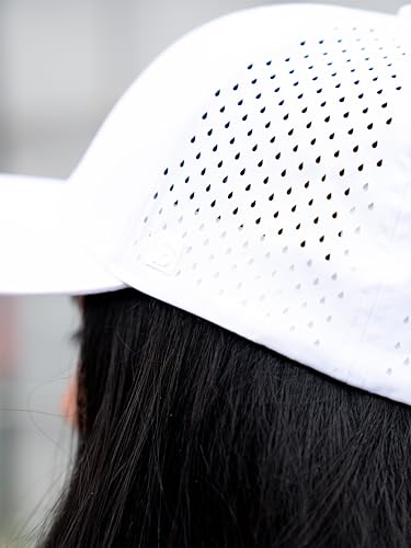 Gilbert Performance 5‑Panel Snapback Hat – Adjustable Flat Bill Cap, Breathable Mesh, Water‑Repellent Fabric, Unisex - color: White