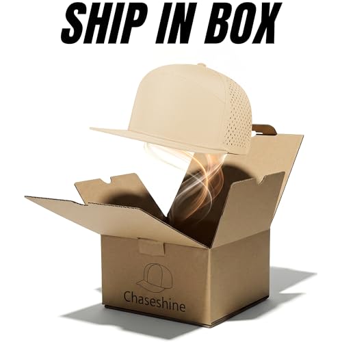 4 Inclusive Sizes Performance Flat Brim Trucker Hat Men Women, 7 Panel Snapback Running - color: 68.khaki