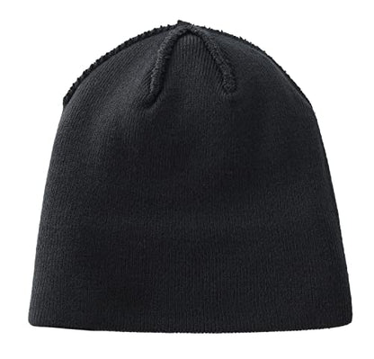 Home Prefer Mens Winter Hats Acrylic Knit Cuff Beanie Cap Warm Womens Beanie Hat - color: Black