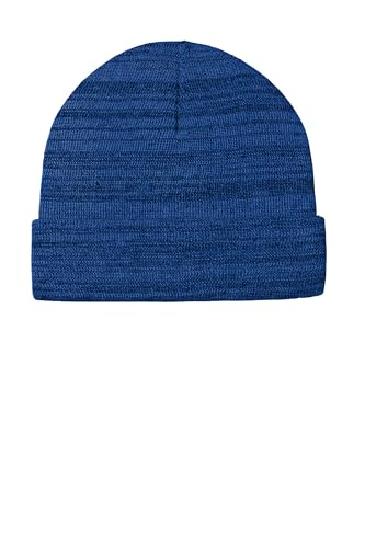 Port Authority Knit Cuff Beanie Winter Hat for Men & Women - color: True Royal Heather