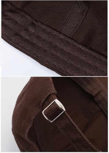 Unisex Distressed Baseball Cap Classic Plain Cotton Dad Hat Adjustable Golf Runing Hats - color: Brown