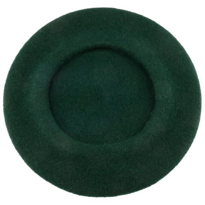 Women's Beret Cashmere Wool French Hat Made in EU Women Autumn Winter - color: Green, size: 6 7/8