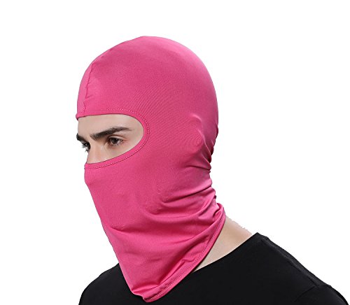 Pack of 3 Ski Mask Bandana Face Hat for Outdoor Airsoft Motorcycle Hood Helmet Balaclavas Headwear - color: Rose