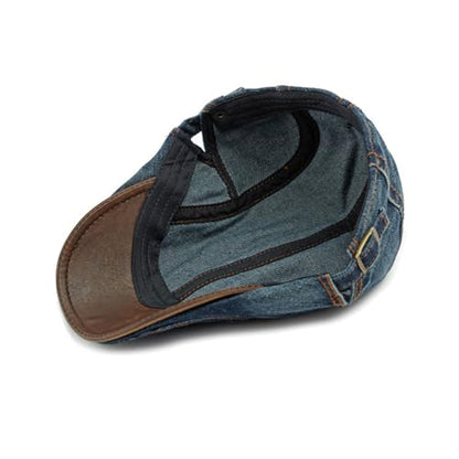 2 Pack Men's Plaid Cotton Flat Newsboy Ivy Cabbie Golf Gatsby Cap Hat - color: 933bb