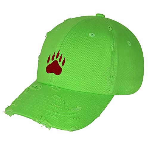 JPAK Bears Vintage Dad Hat Embroidered Cap NASDAQ Symbol Stocks - color: Lime