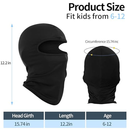 Pukavt 1-3 Pack Kids Balaclava Ski Mask for Boys and Girls - color: Gray-2pk(thin )