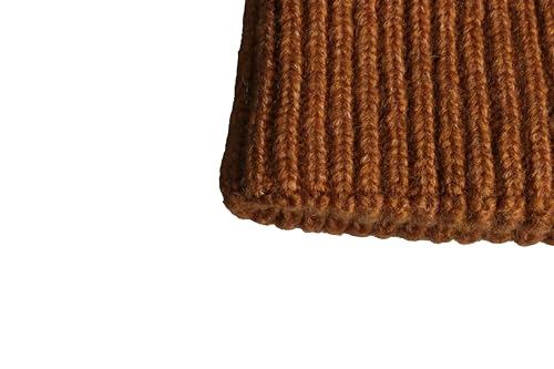 Seamless Beanie Cap, Acrylic Unisex Winter Beanie - color: Camel