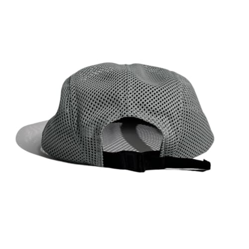 FASHIXD Mesh 5 Panel Runner Hat for Men Flat Brim Quick Dry Running Hat - color: Gray