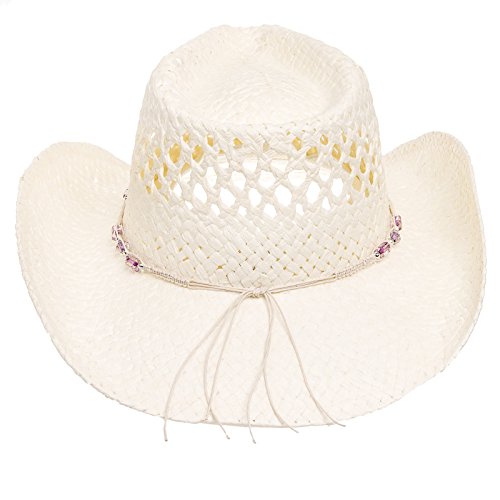 MG Womens Straw Outback Toyo Cowboy Hat