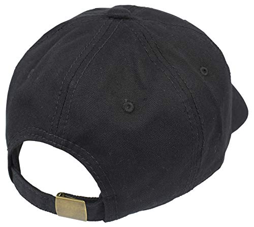 Gelante Cotton Twill Washed Unstructure Baseball Cap - Adjustable Blank Hat for Men Women - Wholesale Bulk Lot of 6 Pack - color: Solid Black