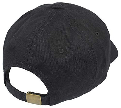 Gelante Cotton Twill Washed Unstructure Baseball Cap - Adjustable Blank Hat for Men Women - Wholesale Bulk Lot of 6 Pack - color: Solid Black
