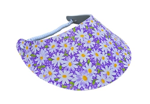 Women's Flower Design Lightweight Packable Foam Visor for Sun Protection & Outdoor Activities - color: Daisy 15