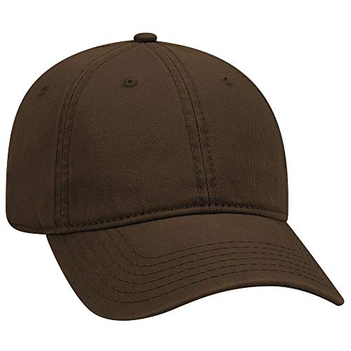 OTTO 6 Panel Low Profile Garment Washed Superior Cotton Twill - color: Dk. Brown