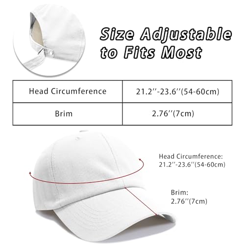 NPQQUAN Original Classic Low Profile Baseball Cap Golf Dad Hat Adjustable - color: Color White