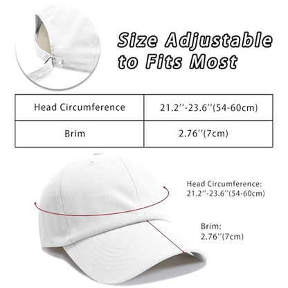 NPQQUAN Original Classic Low Profile Baseball Cap Golf Dad Hat Adjustable - color: Color White