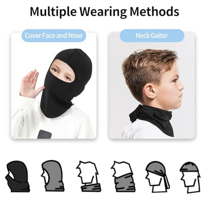 Pukavt 1-3 Pack Kids Balaclava Ski Mask for Boys and Girls - color: Purple-2pk(thin )