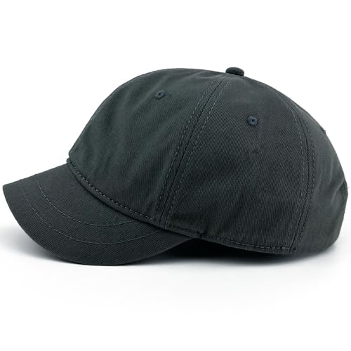 Loneshark Short Brim Baseball Cap for Running Small Bill Umpire Hat - color: Charcoal