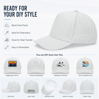 5 Panel Baseball Cap Quick Dry Mesh Snapback Hat for Women Men - color: Lightgrey