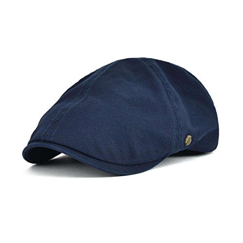 VOBOOM Cotton Flat Cabbie Hat Gatsby Ivy Irish Hunting Newsboy Cap - color: Navy