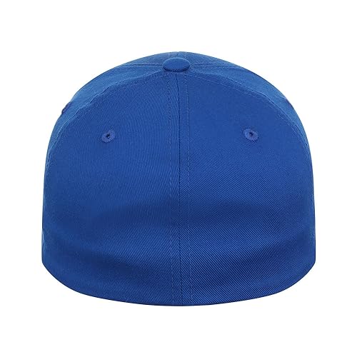 Lids Blank All Star Classic Structured Stretch Fitted Baseball Cap – Curved Bill Hat for Men and Women - color: Royal Blue, size: Small-Medium
