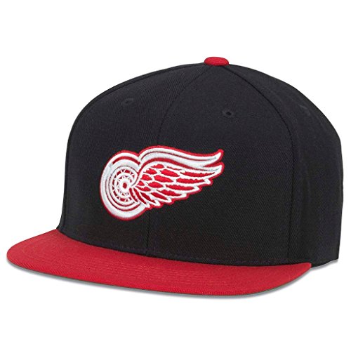 AMERICAN NEEDLE Officially Licensed NHL National Hockey League Archive 400 Adjustable Snapback Baseball Hat - color: Detroit Red Wings (Black/Red)