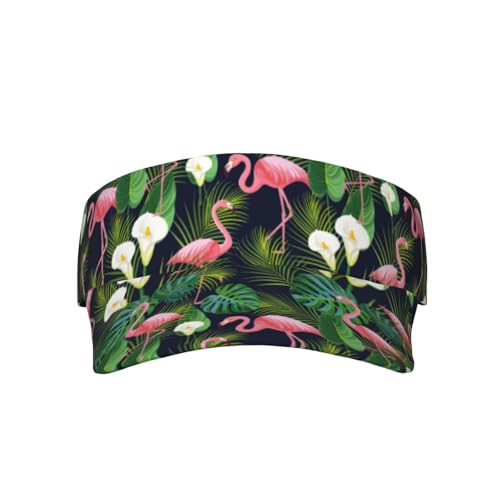 Adjustable Sun Visor Hats, Lightweight Open-Top Sports Visors - color: Flamingo