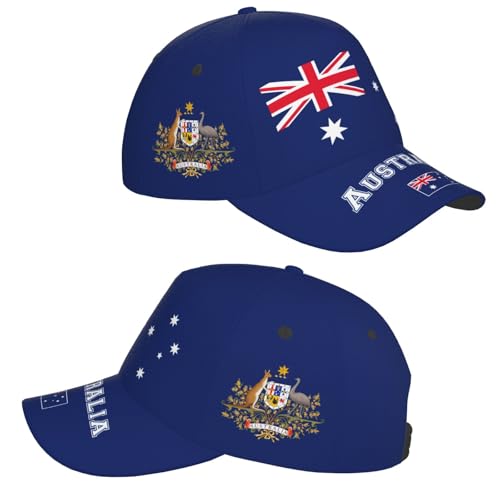 National Flags Baseball Cap for Men Women, Adjustable Trucker Hat Sun Visor Caps, Outdoor Dad Cap Patriotic Hat - color: Australian Flag