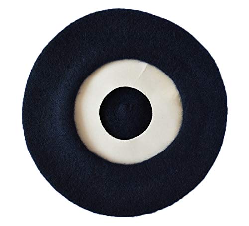Kids Girls Boys Solid Color Classic French Style Beret Beanie Hat - color: Navy Blue