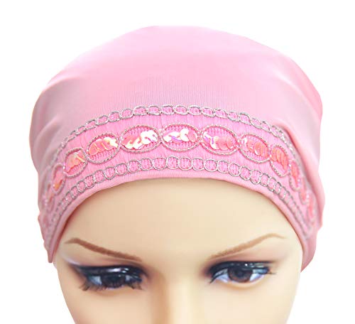 Luxor Fashion Lycra Snood Caps Women Chemo Beanie Hat - color: Beige