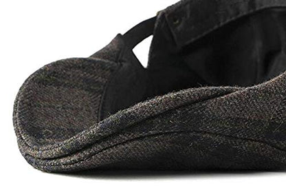 2 Pack Men's Cotton Flat Cap Ivy Gatsby Newsboy Hat - color: G