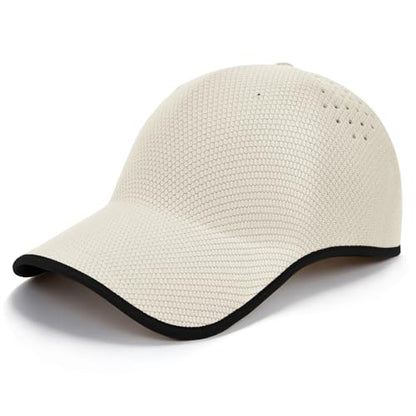 ZOORON Uncrushable Baseball Cap, Seamless Hats with Breathable Air Holes - color: Beige
