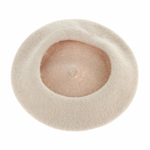 Kids Girls French Beret Hat Artist Hat Solid Warm Beanie Cap Winter Autumn - color: Beige