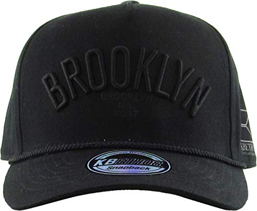 City Snapback Embroidered Fashion Snapback Hat New York Brooklyn Adjustable Baseball Cap Mens Womens - color: Black Black Brooklyn Snapback