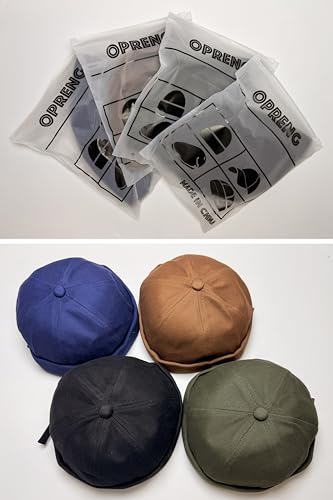 Adjustable Unisex Hip-Hop Docker Hat Dome Brimless Hats - color: Black