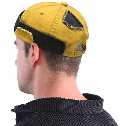 Men Dome Brimless Hats Sailor Docker Beanie Cap Hip Hop Skull Caps - color: Yellow