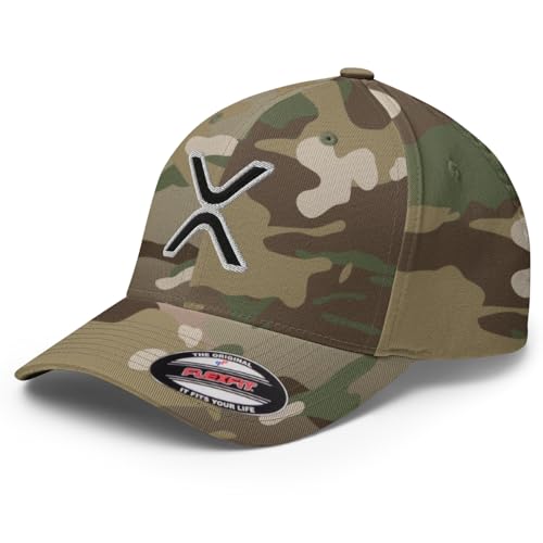 FX XRP Fitted Hat Embroidered Curved Bill Mid Crown Closed-Back Structured Twill Cap - color: Multicam Green, size: Large-X-Large