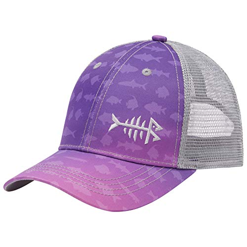 BASSDASH Altimate Fishing Hat Mesh Back for Men Women Adjustable Baseball Trucker Cap - color: Gradient Purple