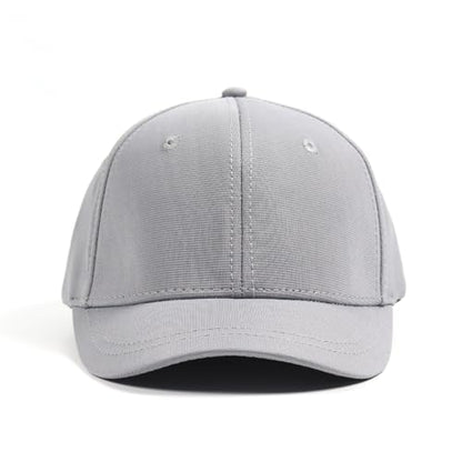 Short Brim Stretch Fitted Baseball Caps Men's Solid Structured Full Closed Cap Curved Brim Elastic Closed Back Hat K272 - color: Grey