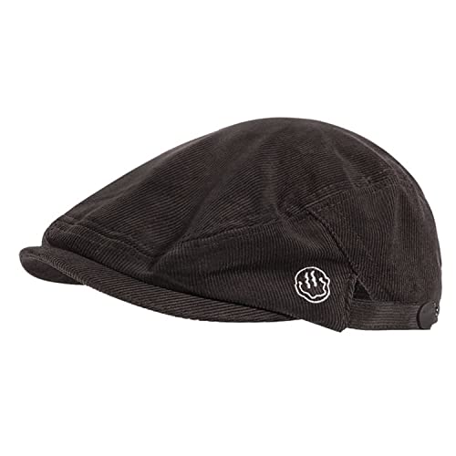 Croogo Men's Newsboy Flat Cap Corduroy Ivy Cap Casual Winter Duckbill Hat Irish Catsby Golf Beret Hat - color: Bl27-coffee