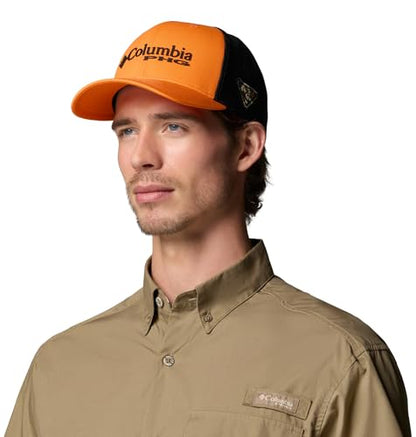 Columbia Unisex PHG Logo Mesh Ball Cap - color: Blaze/Black/Black Camo/Tri Antler, size: Large-X-Large