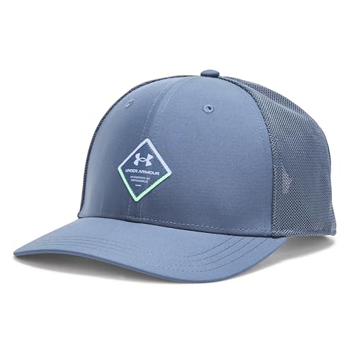 Under Armour Men's Outdoor Trucker Hat - color: (045) Downpour Gray / Downpour Gray / Celeste