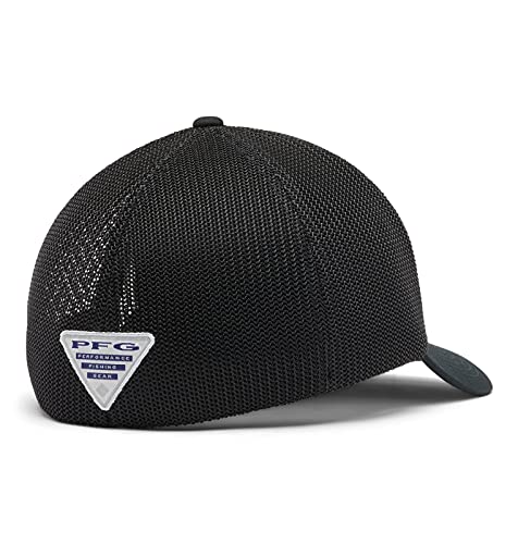 Columbia Unisex Adult PFG Logo Mesh Ball Cap - color: Black/Black/Texas Fish, size: Small-Medium