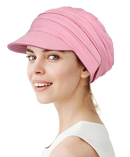 Alnorm Super Soft Breathable Viscose Slouch Hat Oversized Baseball Cap for Women - color: Light Pink