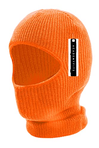 Quality Full Face Knit Ski Mask Beanie Men Women Unisex One Hole Three Hole Winter Headwear Face Mask Protection - color: One Hole Orange